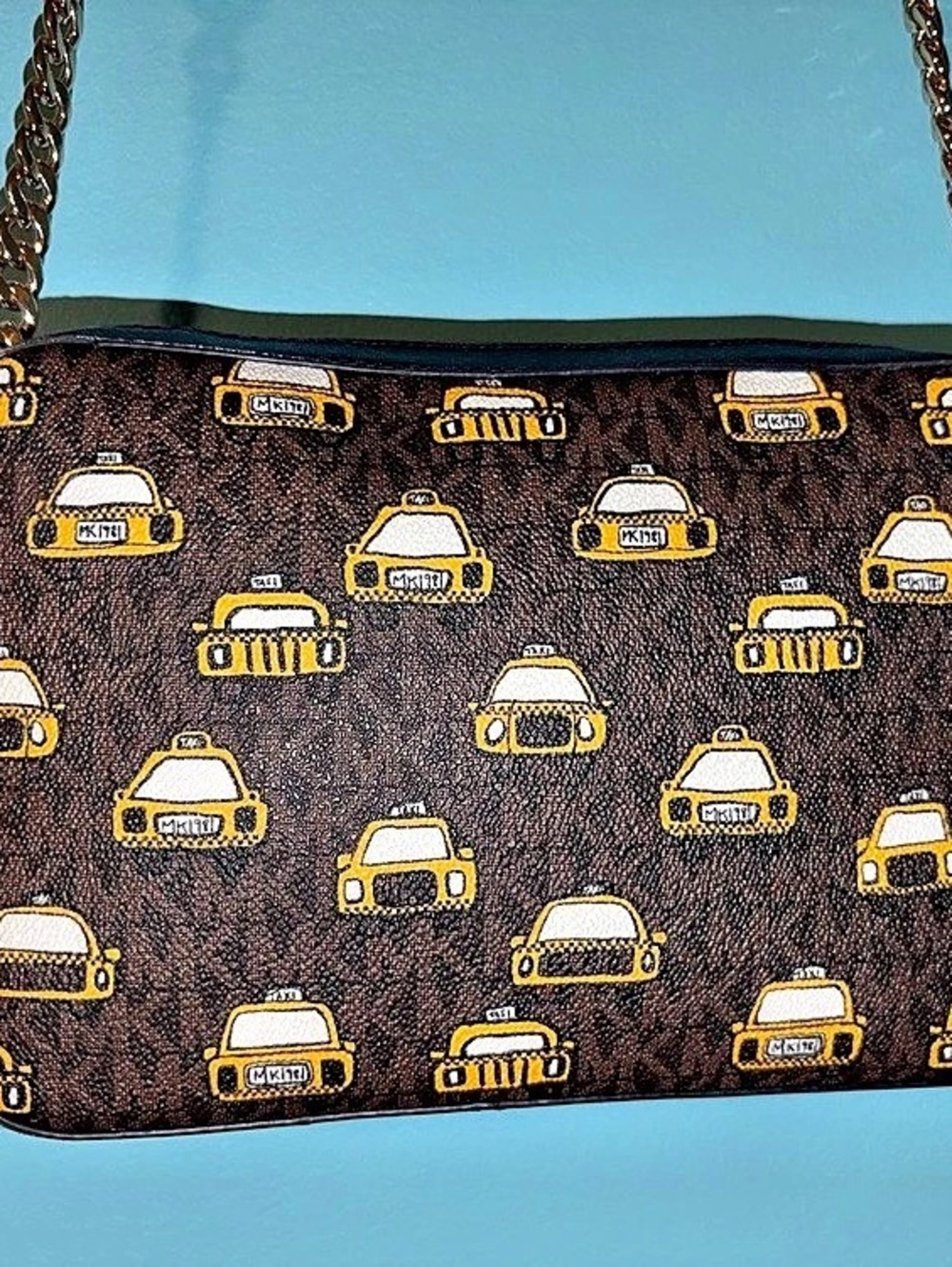Michael Kors Taxi Print Crossbody Bag in Black New without Tags